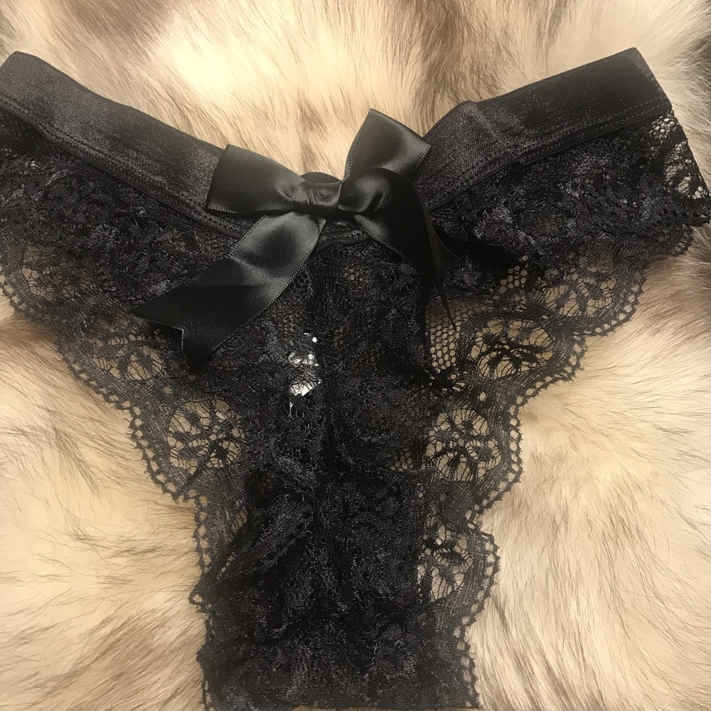 Black lace panties